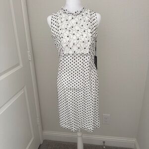 NWT Karl Lagerfeld Dress size 4 polka dot floral